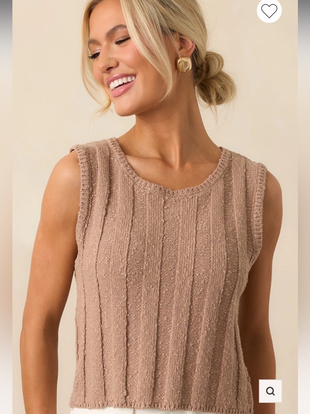 Z SUPPLY TAN ICED COFFEE CALAN RIB SWEATER